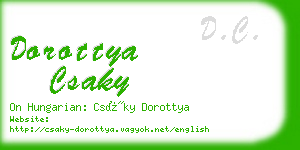 dorottya csaky business card